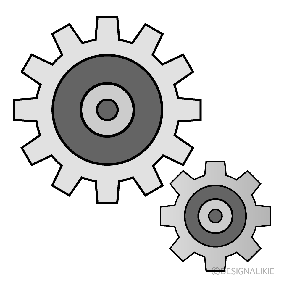 Two Gears Clip Art Free PNG Image｜Illustoon