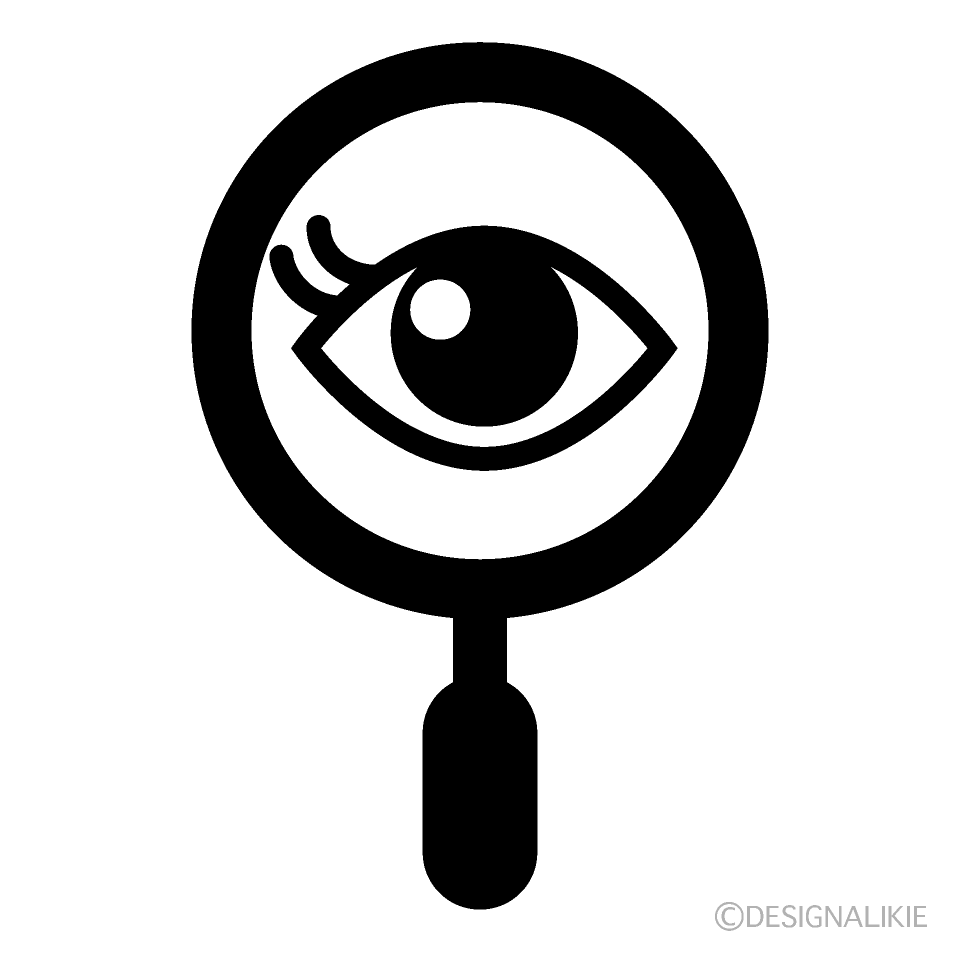 Magnifying Glass and Eye Clip Art Free PNG Image｜Illustoon