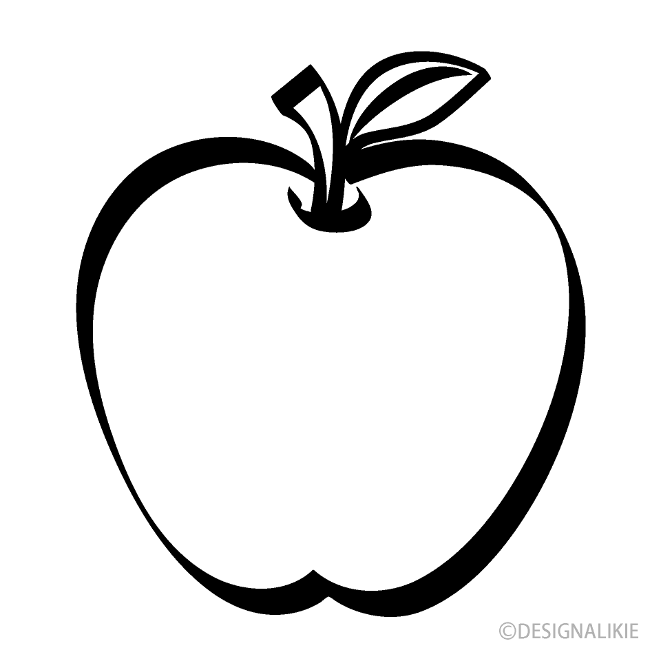 Apple Clip Art Black And White