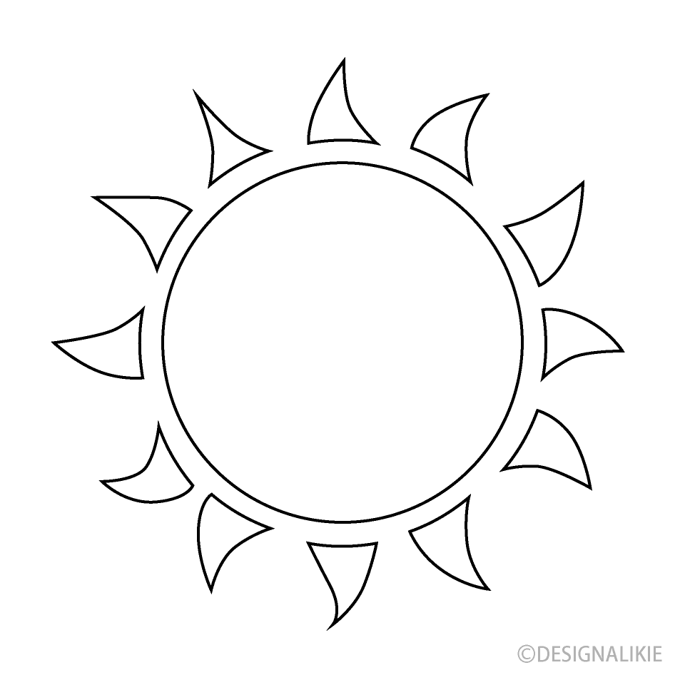 Sun Clip Art Black And White