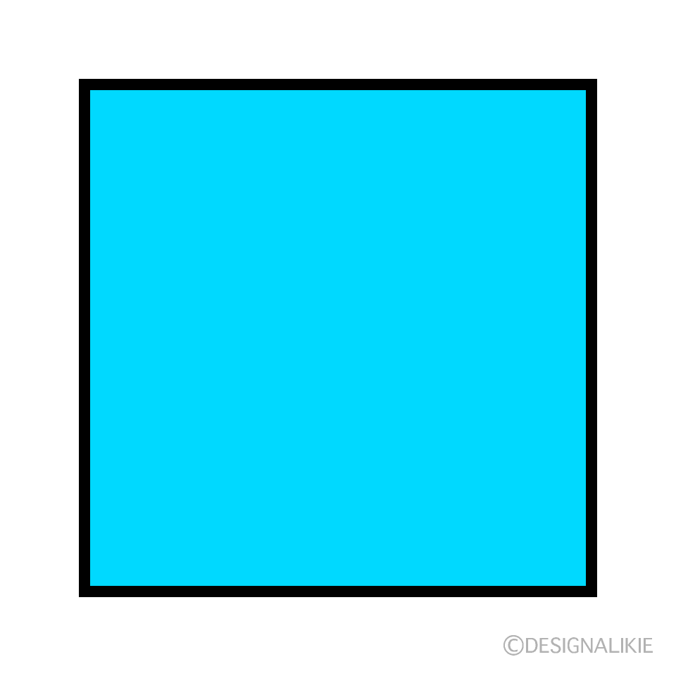 Light Blue Square Clip Art Free PNG Image｜Illustoon