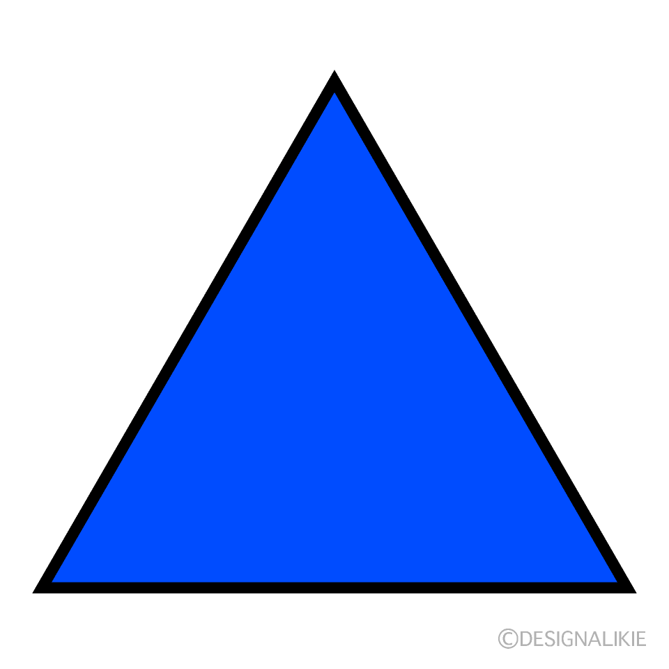 Blue Triangle Clip Art Free PNG Image｜Illustoon