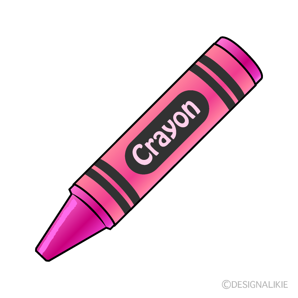 Pink Crayon Clip Art Free PNG Image｜Illustoon
