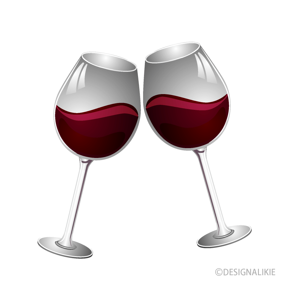 Wine Glass Toast Clip Art Free PNG Image｜Illustoon