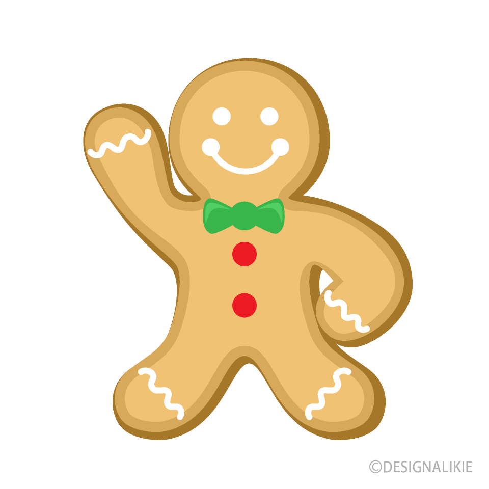 Happy Gingerbread Man Clip Art Free PNG Image???Illustoon