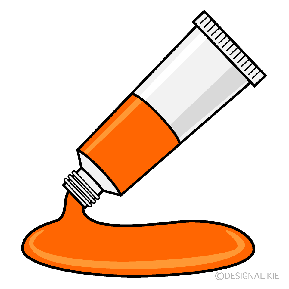 Orange Paint Clip Art Free PNG Image｜Illustoon