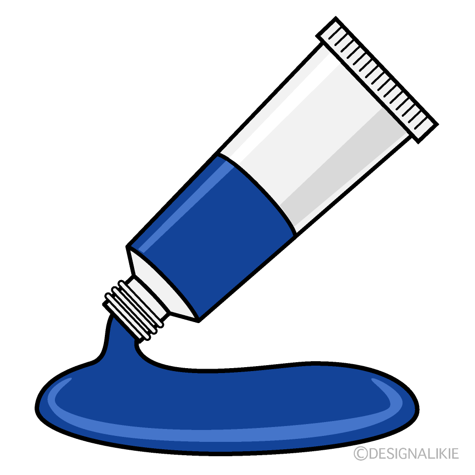 Blue Paint Clip Art Free PNG Image｜Illustoon