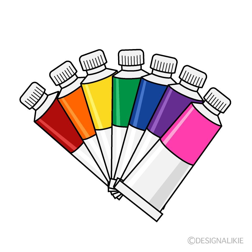 7 Paint Tubes Clip Art Free PNG Image｜Illustoon