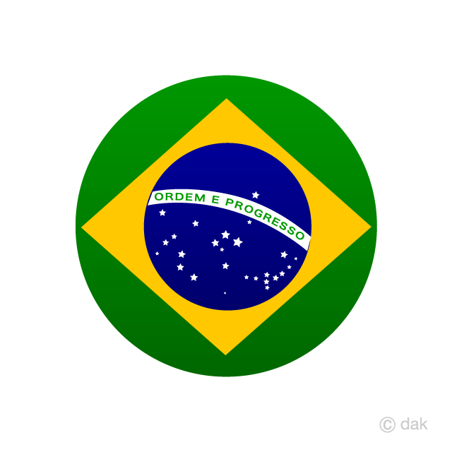 Brazil Circle Flag Clip Art Free PNG Image｜Illustoon