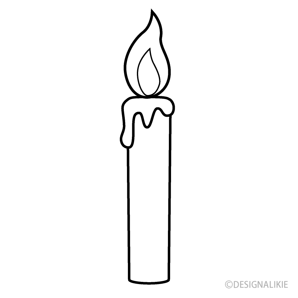 Birthday Candle Outline Clipart