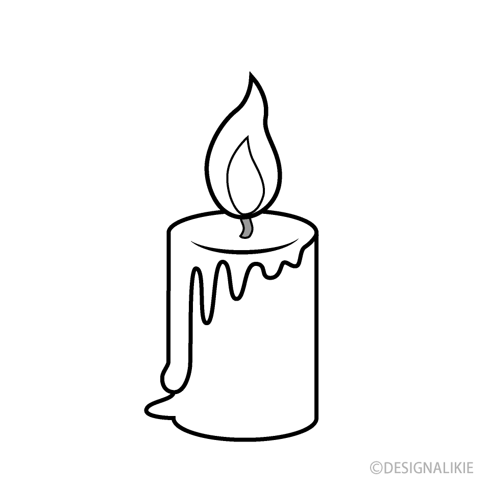 Candle Black And White Clip Art