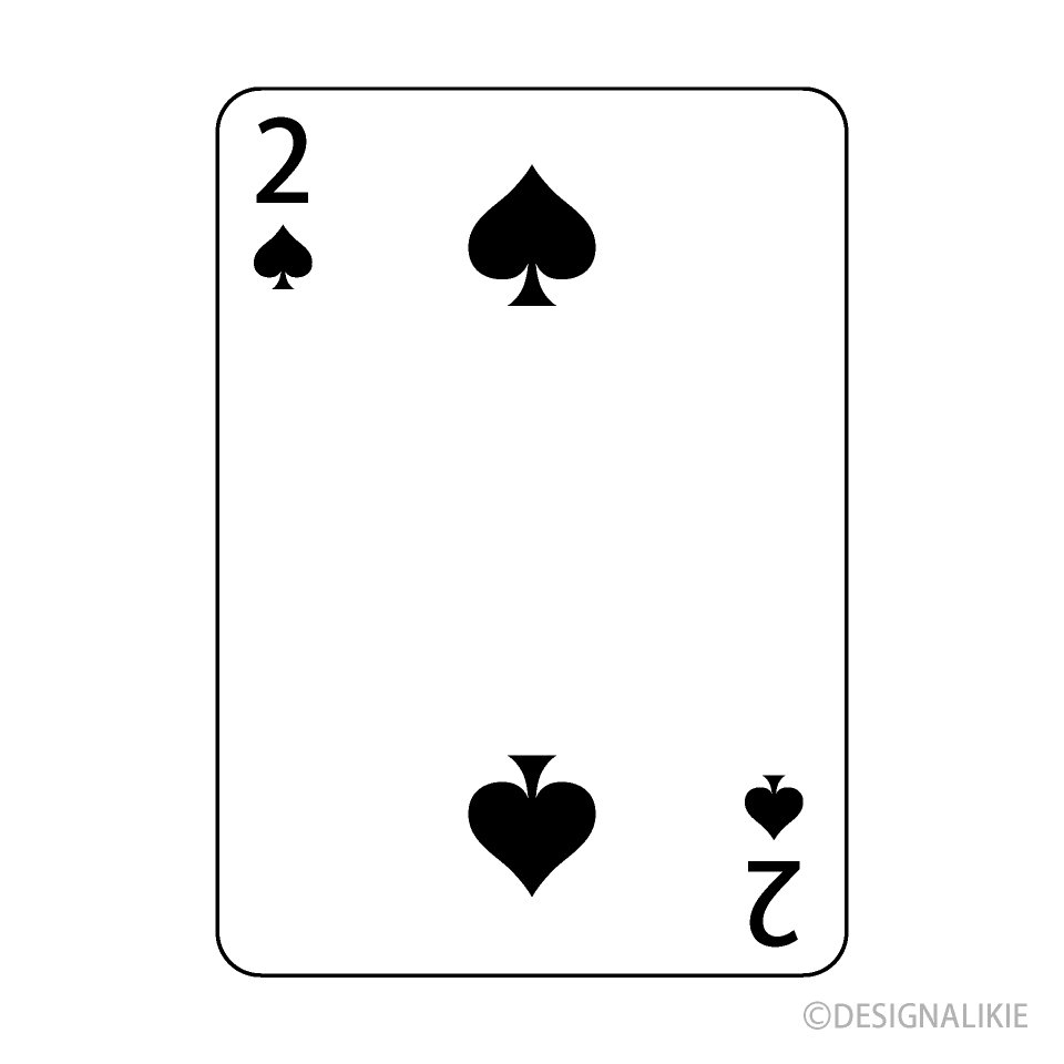 Two of Spades Playing Card Clip Art Free PNG Image｜Illustoon
