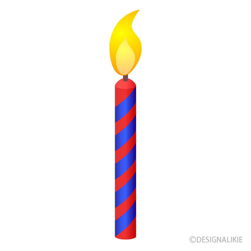 Single Red Birthday Candle