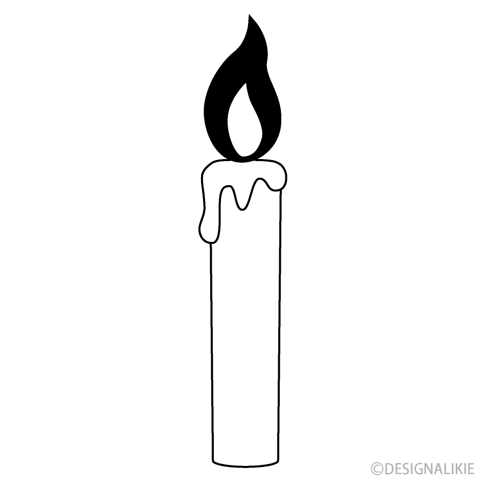 Candle Clip Art Black And White