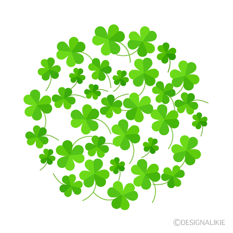 Shamrock Circle Clip Art Free PNG Image｜Illustoon
