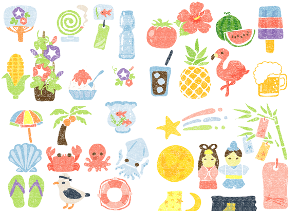 夏といえばイラスト／無料イラストなら「イラストAc」 かわいい7月イラスト無料素材 | イラストプラザ