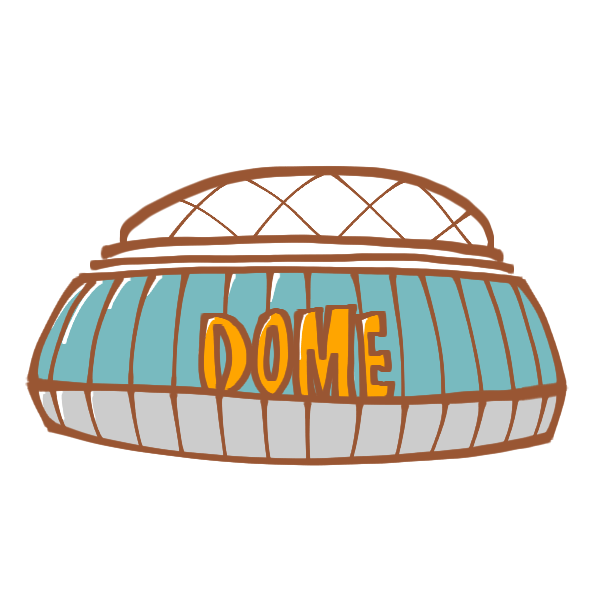東京ドーム | イラスト素材365日 ドームのイラスト | かわいいフリー素材が無料のイラストレイン