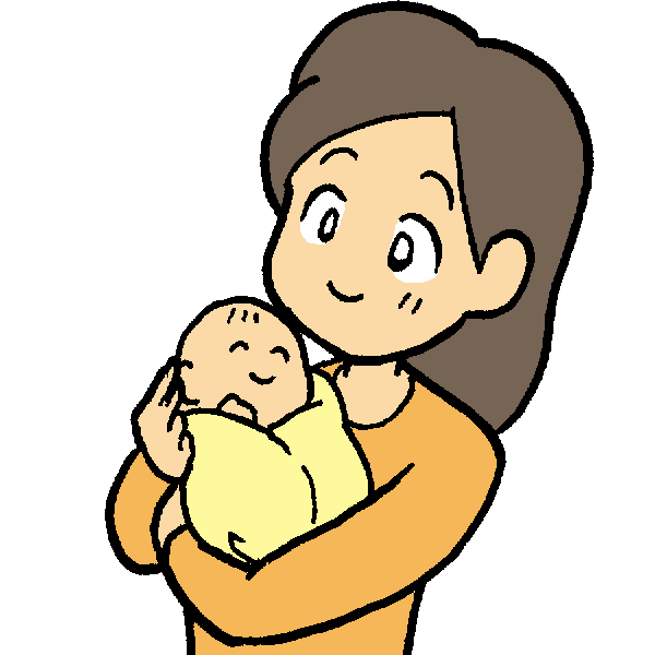 お母さんだっこのイラスト かわいいフリー素材が無料のイラストレイン
