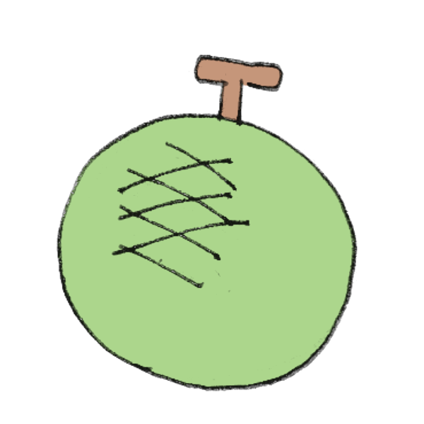 かわいいメロンのイラスト｜かわいいフルーツ｜食べ物｜素材のプチッチ メロンのイラスト | かわいいフリー素材が無料のイラストレイン