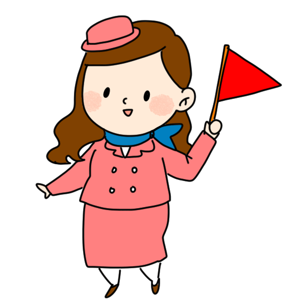 わたしの世界：バスガイド ヤサカ観光バス京都支社（京都市） 渡辺いく子さん（29） お客様の要求に明るく対応 | 毎日新聞 ガイドさんのイラスト | かわいいフリー素材が無料のイラストレイン