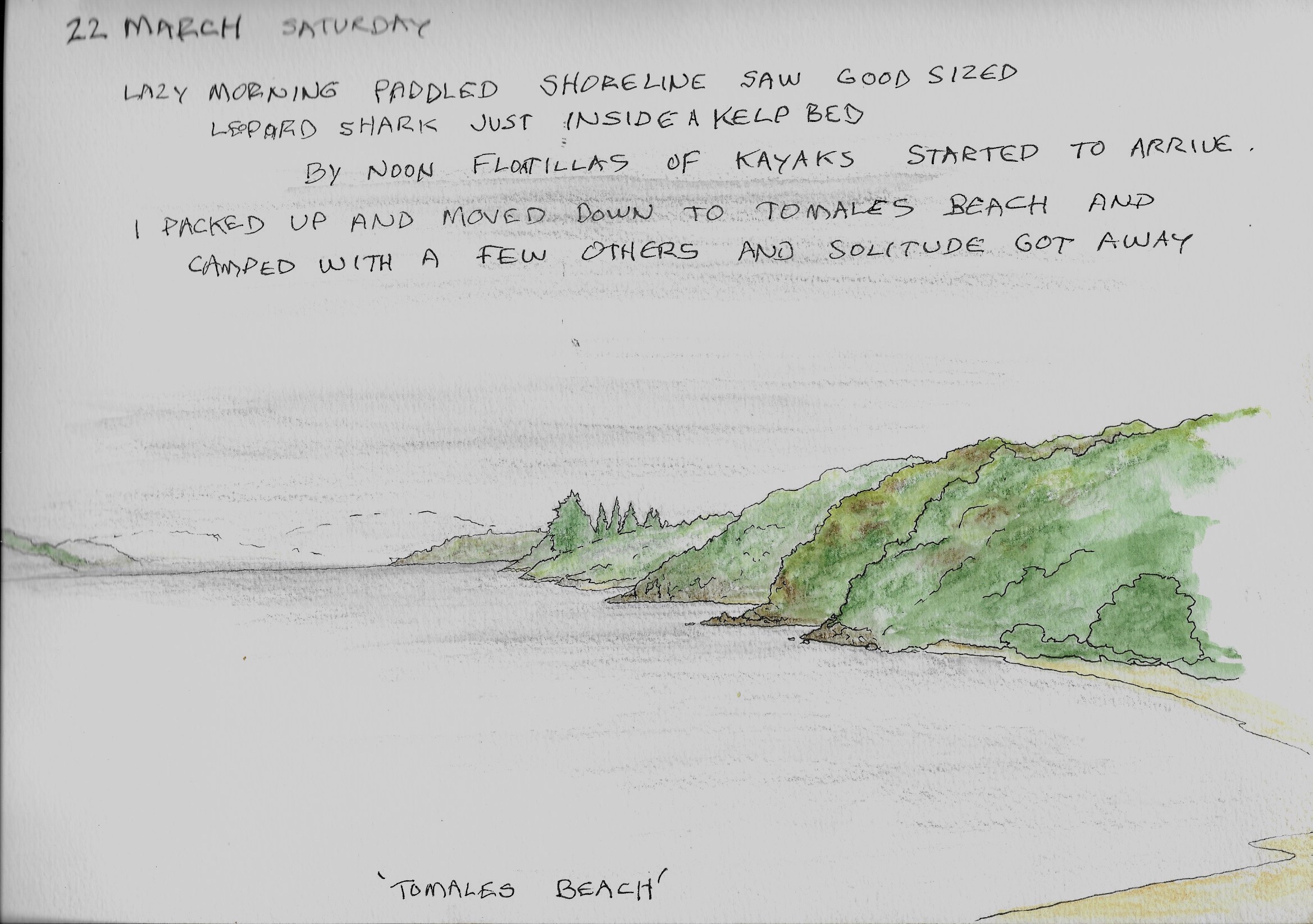 Tomales Bay illustrated journals by Milt