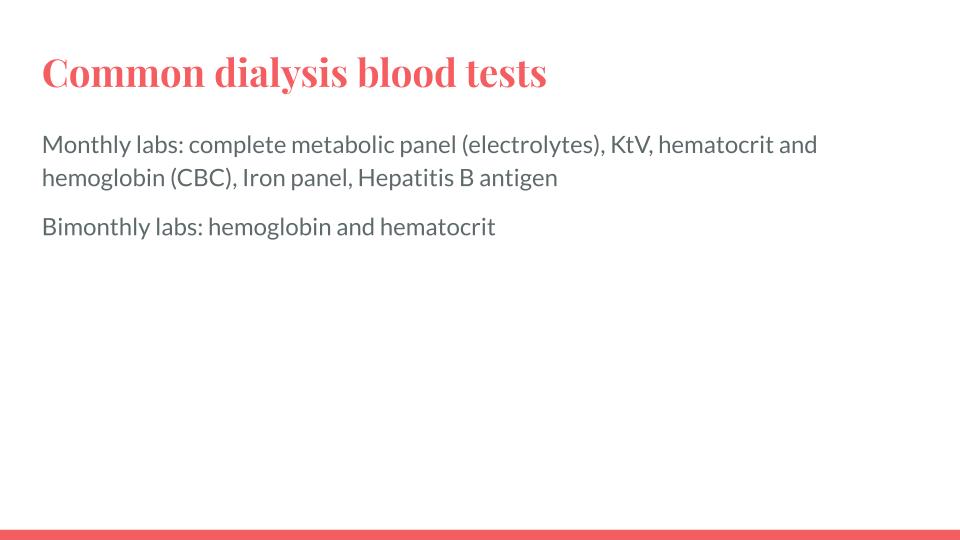 Common Dialysis Blood Tests Illustrated Nursing