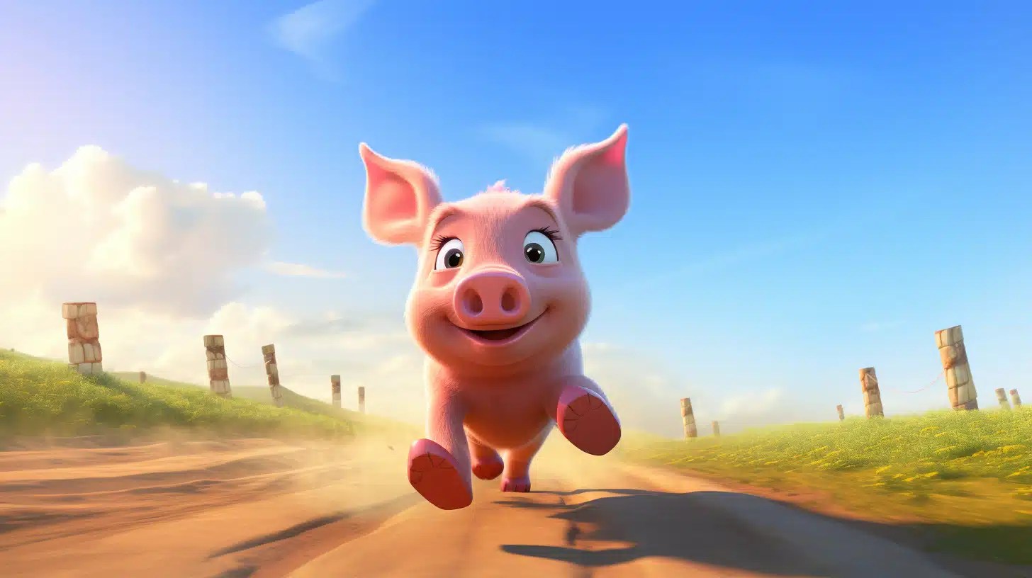 How Fast Can Pigs Run? illustrated Tea Cup