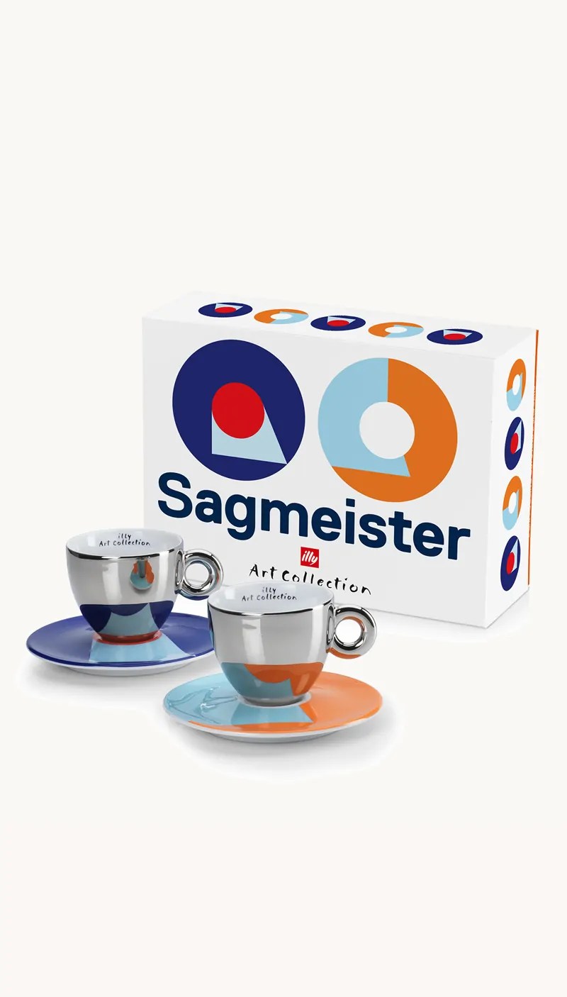 illy Art Collection Stefan Sagmeister Set of 2 espresso cups illy jo