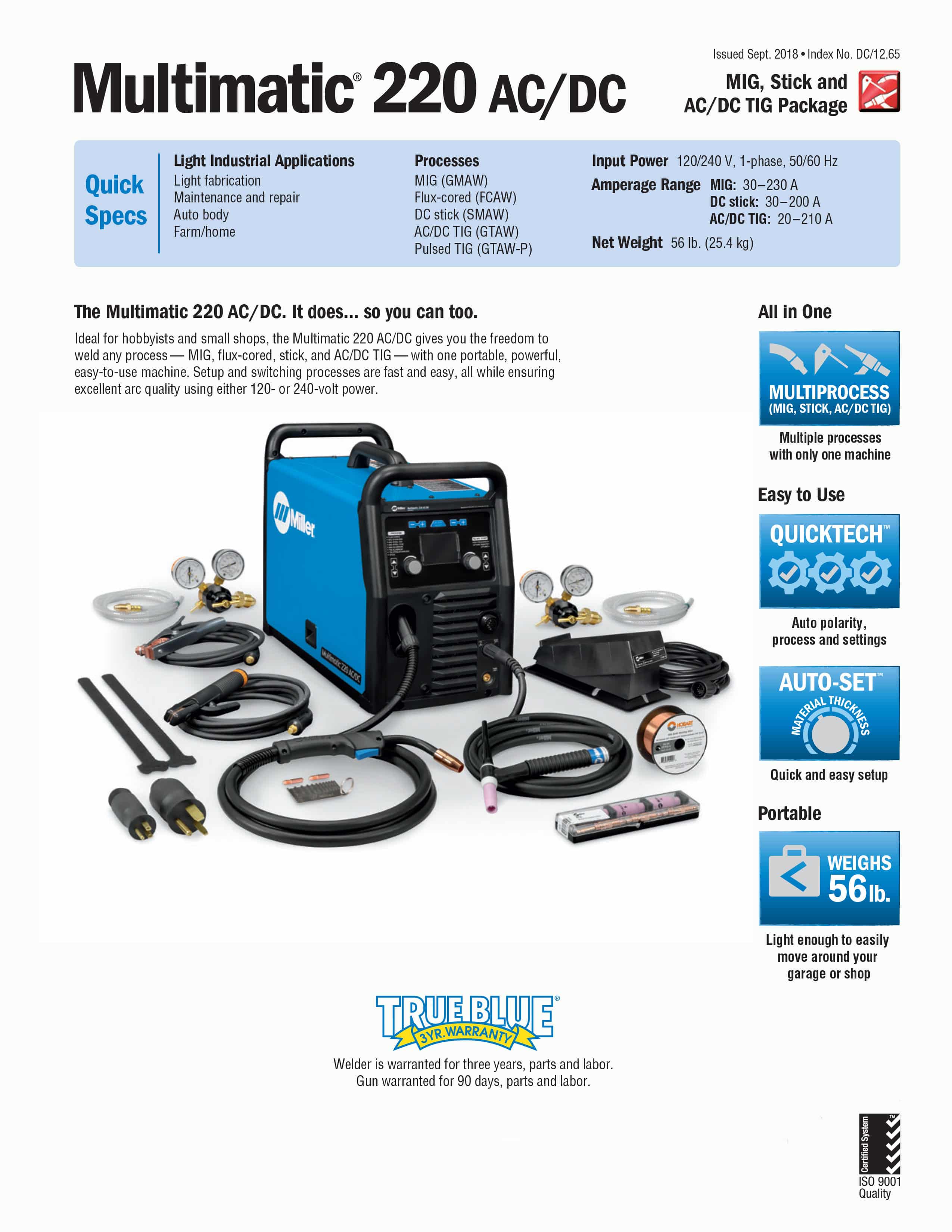 Miller Multimatic 220 AC/DC ILMO Products Company