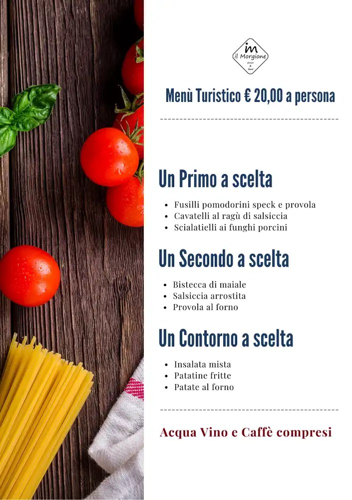 Menù turistico Pietrelcina Trattoria Pietrelcina Il