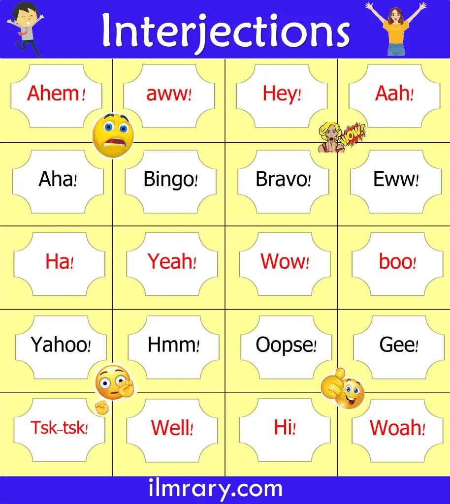 What is Interjection Types of Interjections with Examples iLmrary