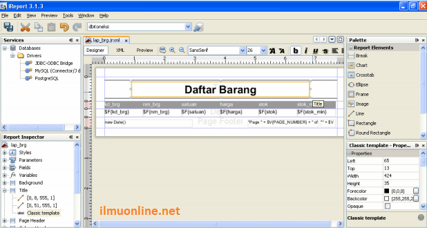 Membuat Laporan Dengan Jasperreport Di Netbeans Seputar Laporan