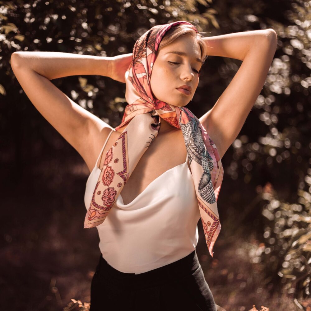 How to Wear a Silk Scarf Ilona Tambor Scarves Collection