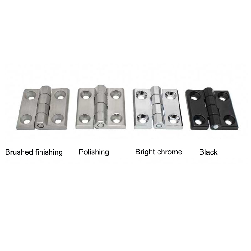 Flat hinge,4 holes,Zinc alloy,Bright chrome,Black powder coated