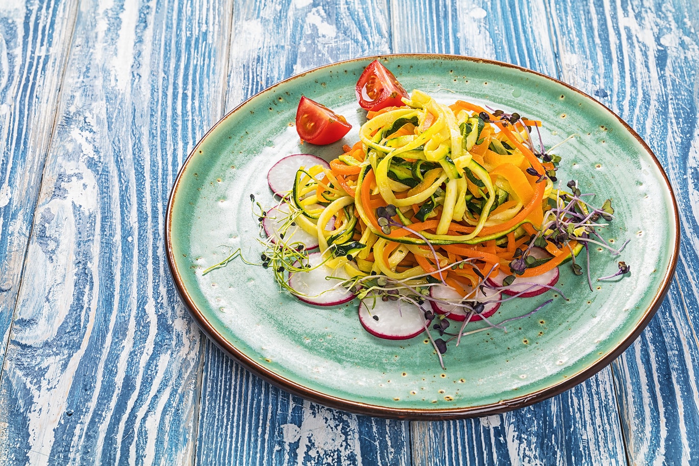 Spring Zoodles with CBD LemonHerb Dressing Green Gorilla