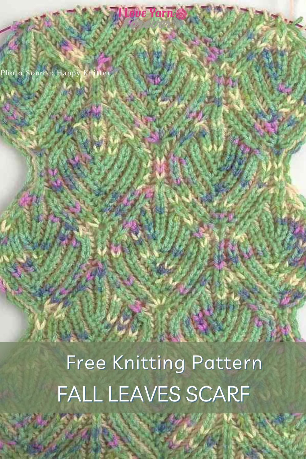 Free Knitting Pattern Fall Leaves Scarf I Love Yarn Forever