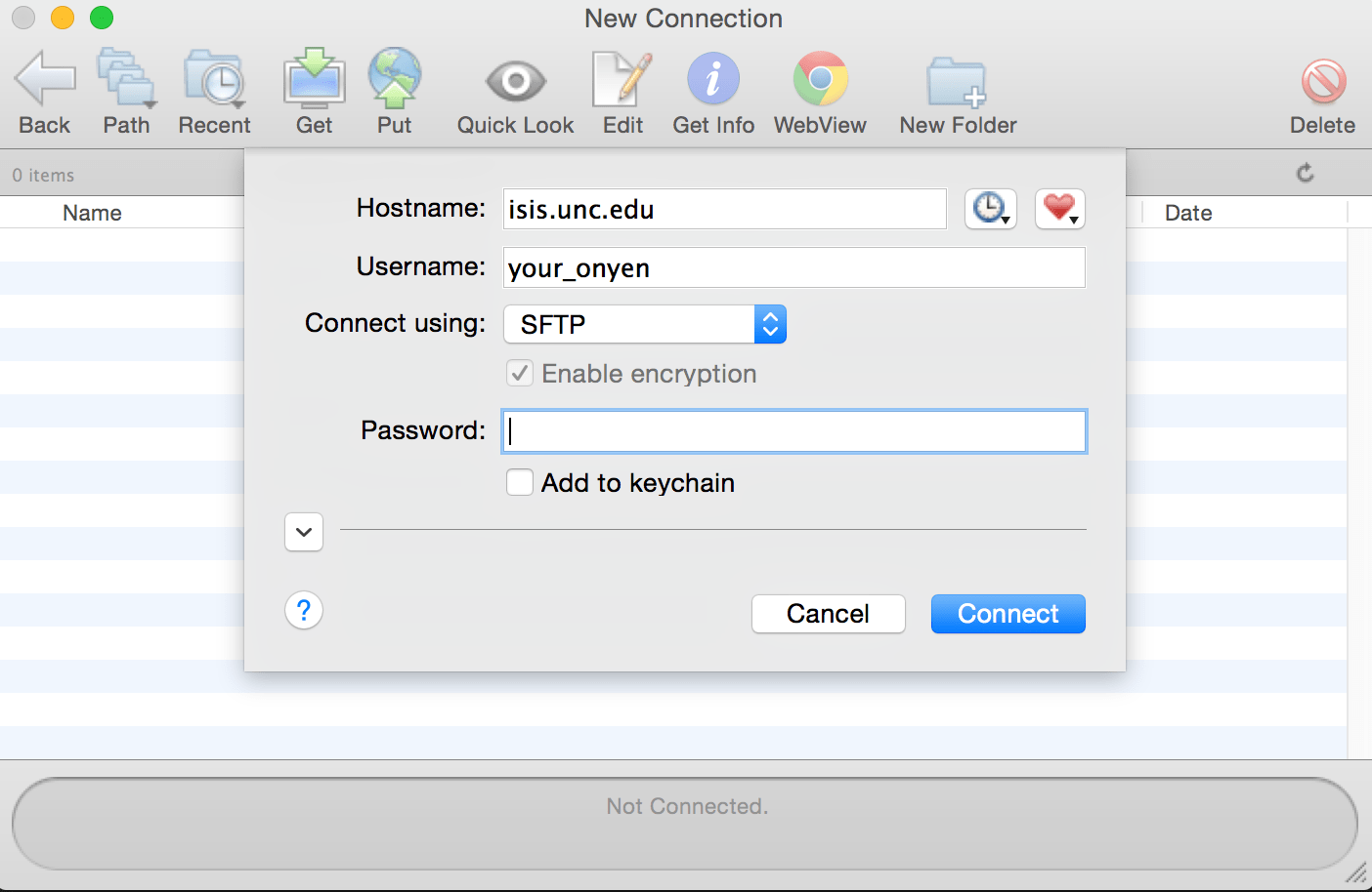 INLS161002 Spring 2016 Information Tools file transfer using a Mac