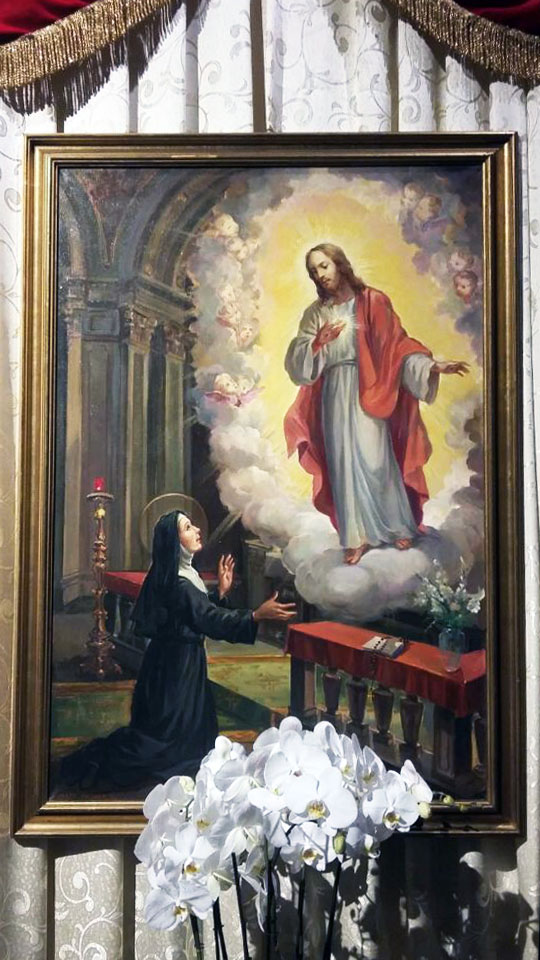 Raffigurazioni di santa Margherita Maria Alacoque nelle chiese di Ruvo