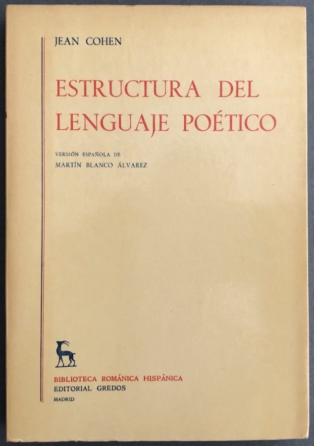 COHEN, Jean Estructura del lenguaje poético » Il Tuffatore Books