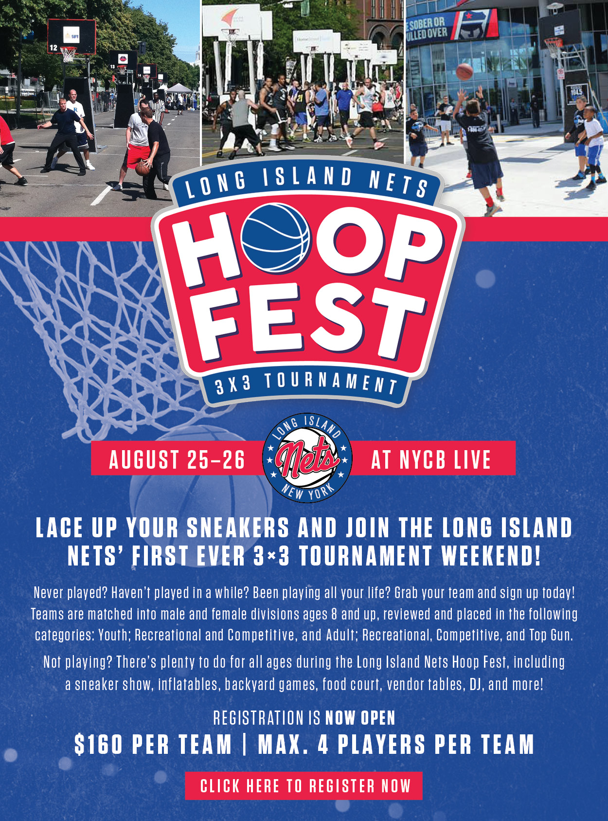 LI Nets Host 3x3 HOOP FEST TOURNAMENT Top Gun Division Winner to