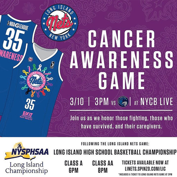 Long Island Nets Face the Iowa Wolves on Cancer Awareness Game
