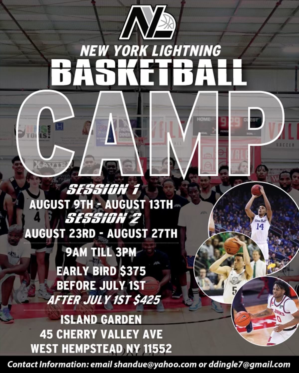 NY Lightning Basketball Camp is Back!! Early Bird Registration Now