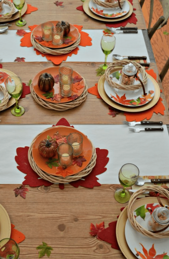 11 Cute and Cheap Dollar Store Thanksgiving Table Settings I Luve It