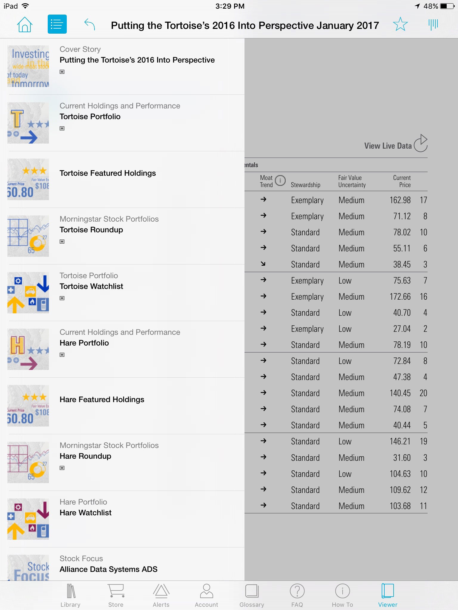Morningstar StockInvestor iPad Edition