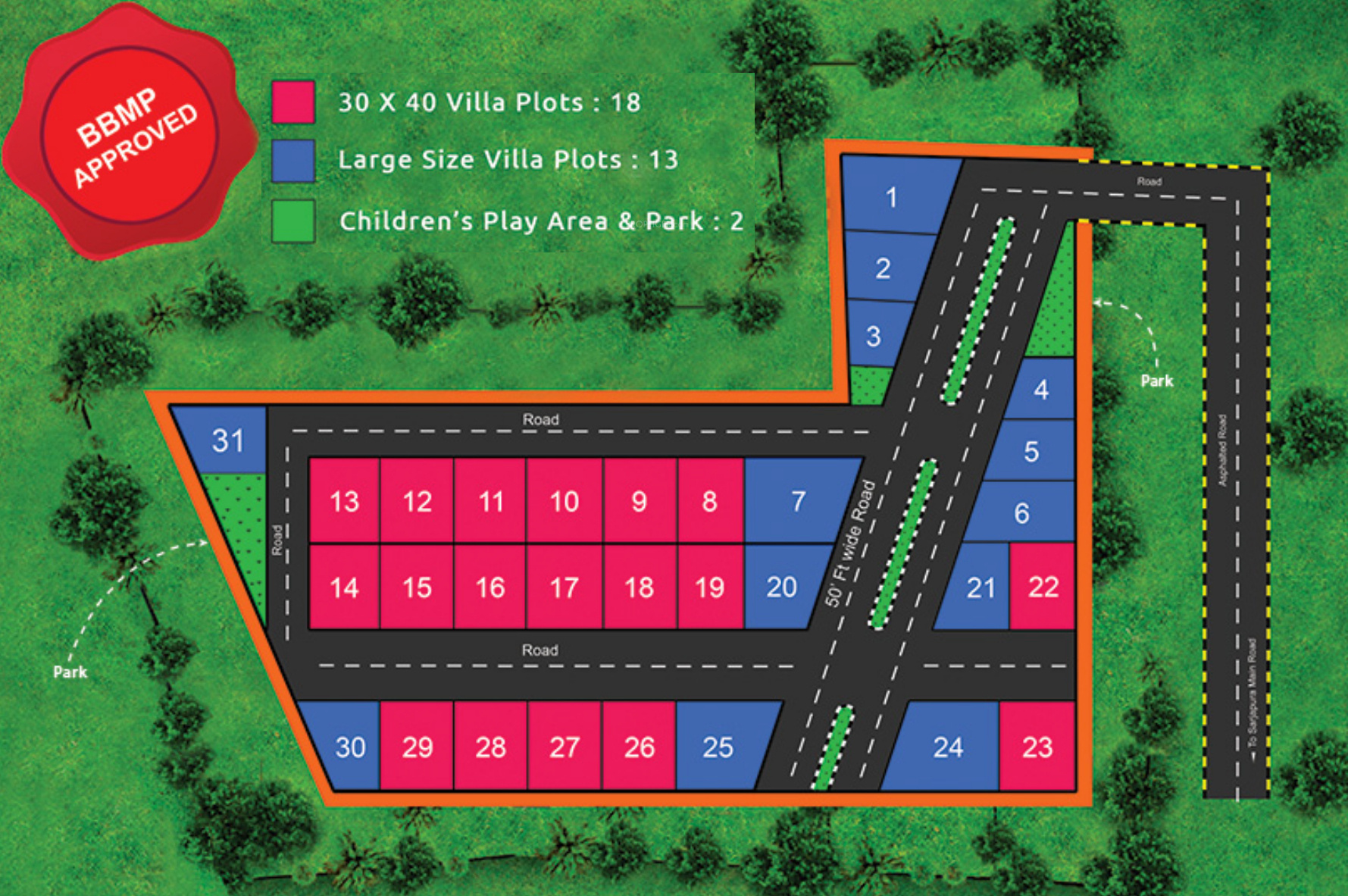 1200 sq ft Plot for Sale in Clear Title Misty Strings Carmelaram Bangalore