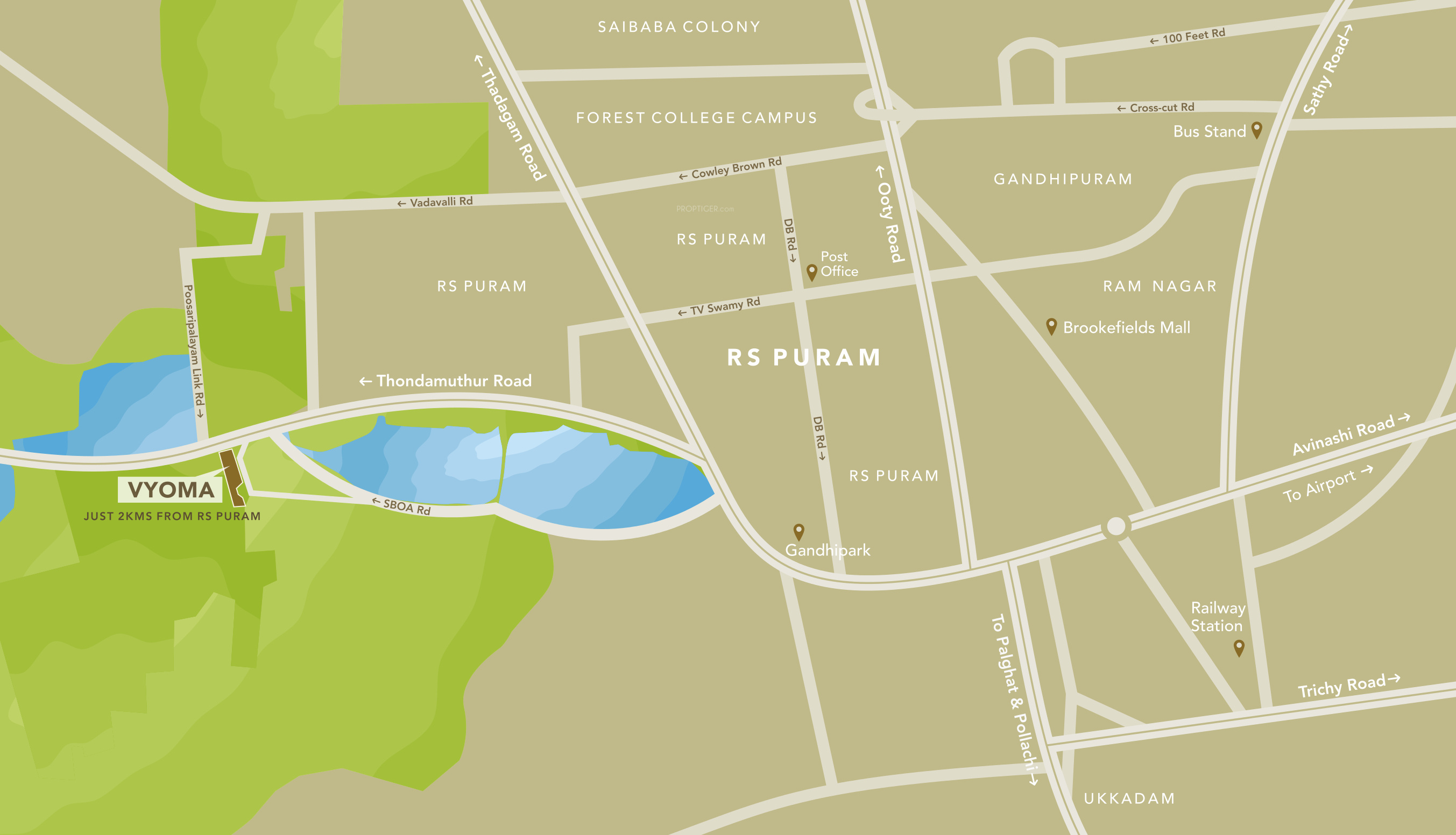 Diamond Vyoma in Poosaripalayam, Coimbatore Price, Location Map