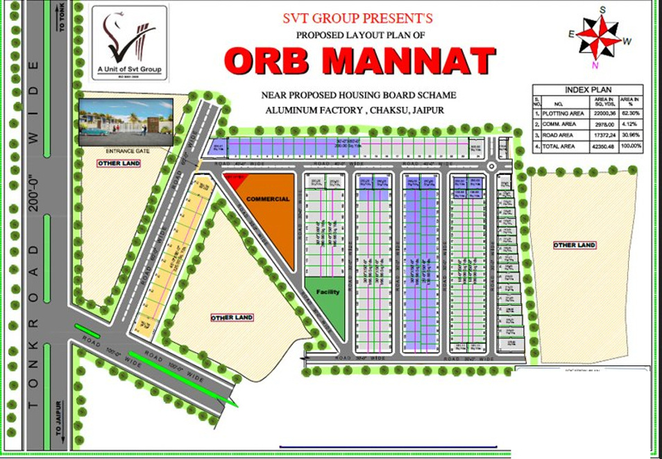720 sq ft Plot for Sale in SVT Group ORB Mannat Shivdaspura Jaipur