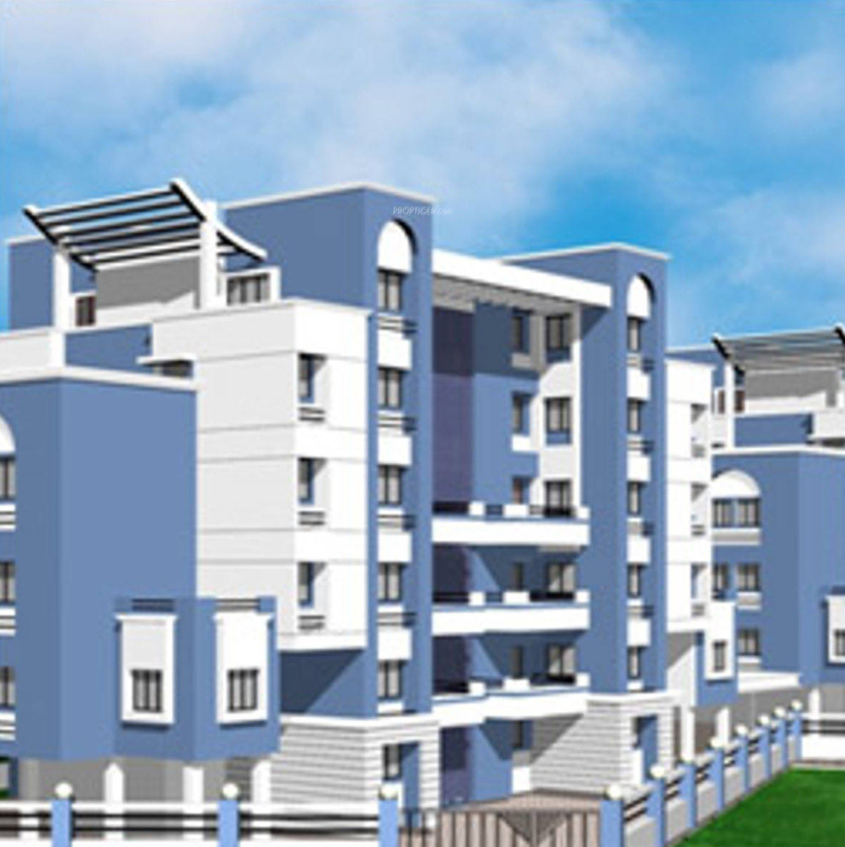 Main Elevation Image of Sharda Group Krishna Homes, Unit available at