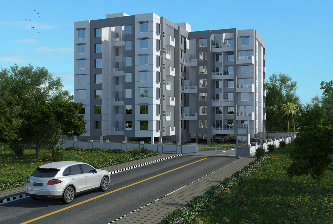 Main Elevation Image 2 of Aurum Vatika Phase 3, Unit available at Dighi
