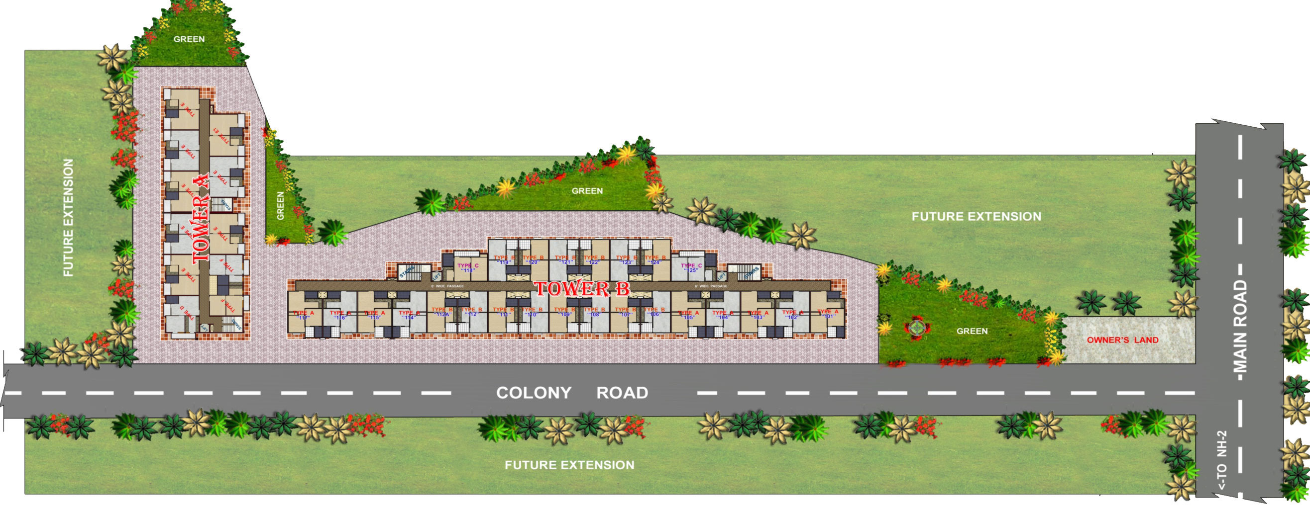 Rama Krishna Heights Apartments in Vrindavan, Mathura Price, Location